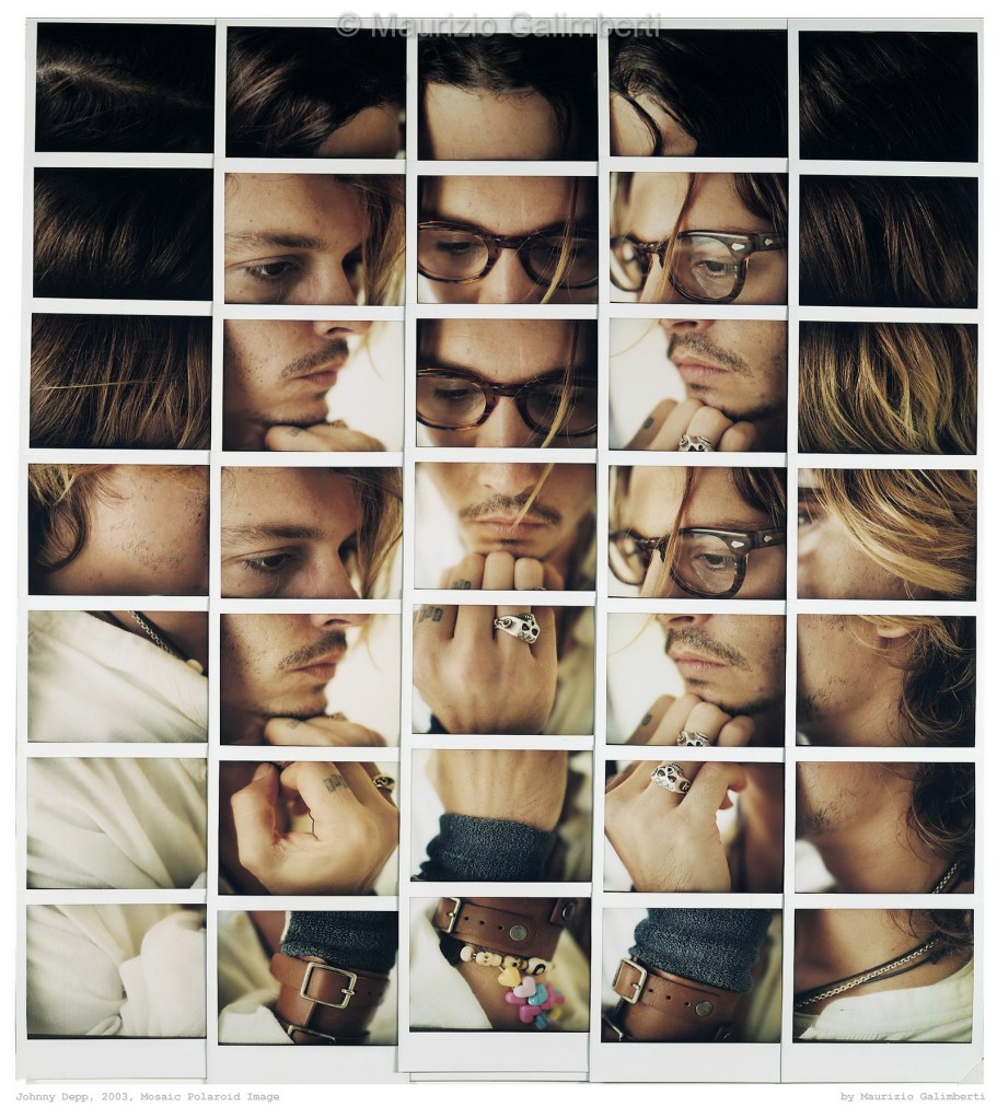 Maurizio Galimberti, polaroid mosaico, Johnny Depp